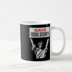 Caneca De Café Salve a Previdência Social -estátua Da Liberdade -