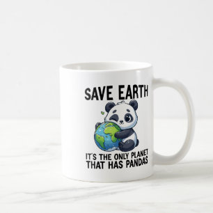 Caneca De Café Salve a Terra É o único planeta que tem Pandas Ea