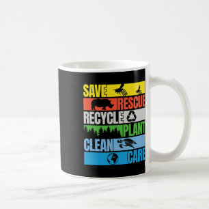 Caneca De Café Salve Abelhas Salvando Animais Limpos No Mar Dia d