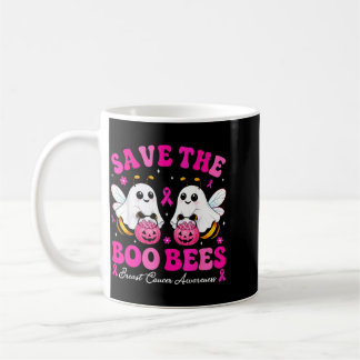 Caneca De Café Salve As Abelhas Boo Câncer de Mama Dia das Bruxas