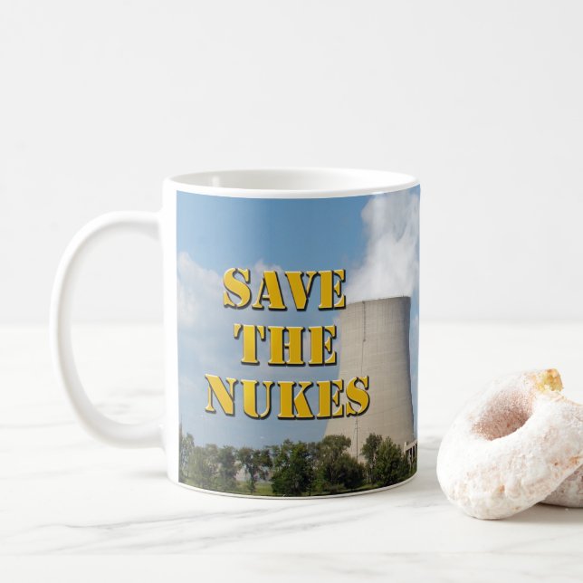 Caneca De Café Salve as Bombas Nucleares (Com Donut)