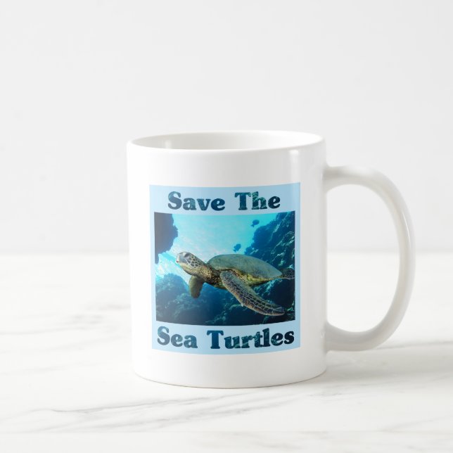 Caneca De Café Salve as tartarugas marinhas (Direita)