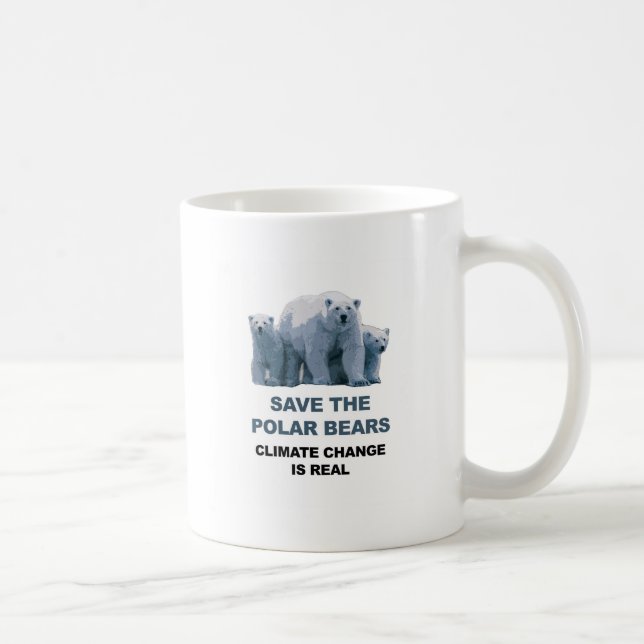 Caneca De Café Salve as Ursos Polares (Direita)