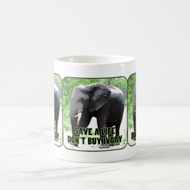 Caneca De Café Salve elefantes, não Comprar Ivory Mug (Centro)