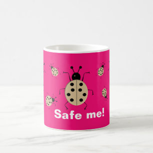 Caneca De Café Salve-me! Escaravelhos coloridos, personalizados