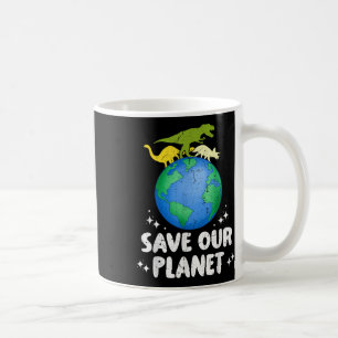 Caneca De Café Salve Nossas Crianças do Dinossauro do Planeta Men