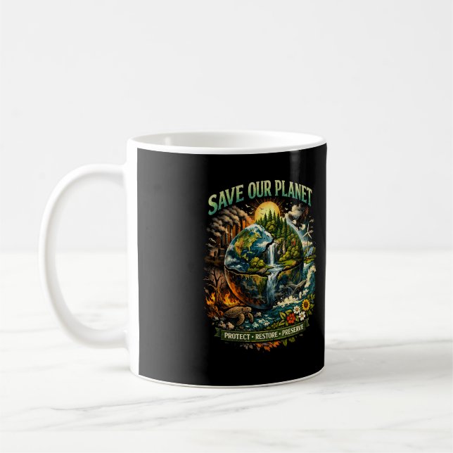 Caneca De Café Salve nosso planeta (Esquerda)