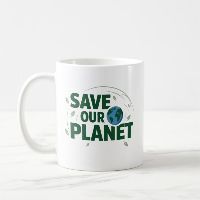 Caneca De Café Salve nosso planeta (Esquerda)