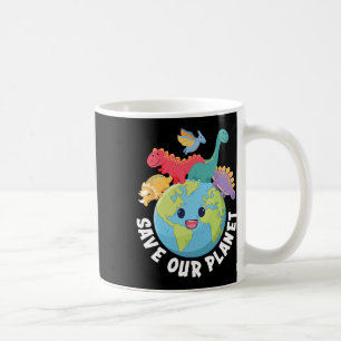 Caneca De Café Salve nosso planeta Dinossauro Dia da Terra Crianç