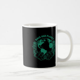 Caneca De Café Salve nosso planeta Retro Groovy, aniversário do D