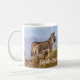 Caneca De Café Salve nossos Burros Selvagens