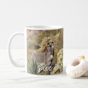 Caneca De Café Salve nossos Burros Selvagens