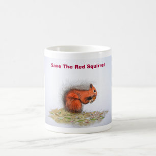 Caneca De Café Salve o esquilo vermelho