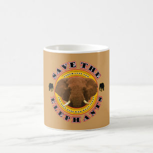 Caneca De Café Salve os Elefantes