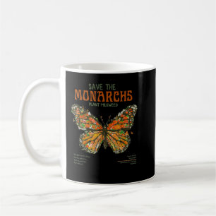 Caneca De Café Salve Os Monarcas Plantam Mais Flor Milkweed