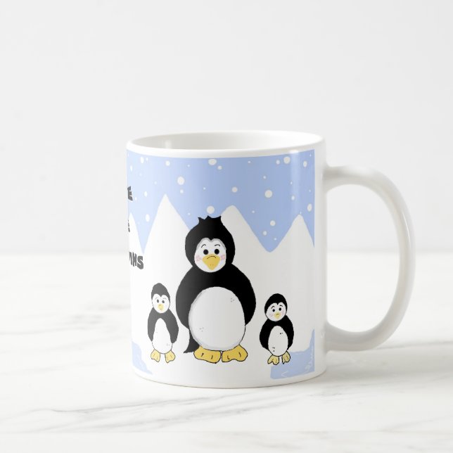 Caneca De Café Salve os pinguins (Direita)