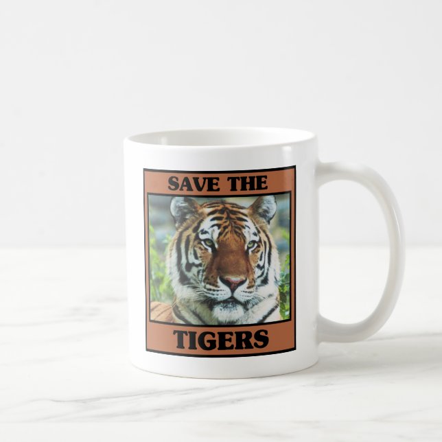 Caneca De Café Salve os Tigres (Direita)