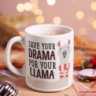 Caneca De Café Salve Seu Drama Para Seu Llama