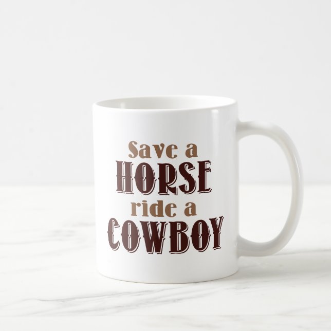 Caneca De Café Salve Um Cavalo (Direita)