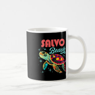 Caneca De Café Salvo Beach Nc Artístico Sea Turtle Retro