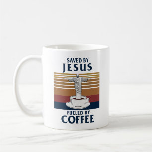 Caneca De Café Salvo por Jesus Alimentado por Café