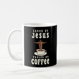 Caneca De Café Salvo por Jesus Alimentado por Café