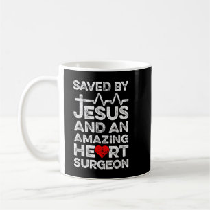Caneca De Café Salvo Por Jesus E Um Incrível Coração De Cirurgiõe