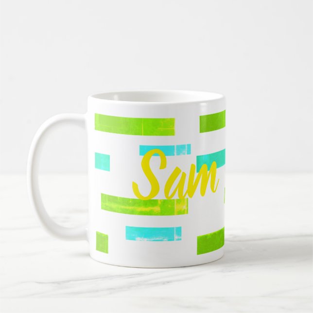 Caneca De Café Sam Adicione Seu Nome Café Tropical Tea Mug Cup (Esquerda)