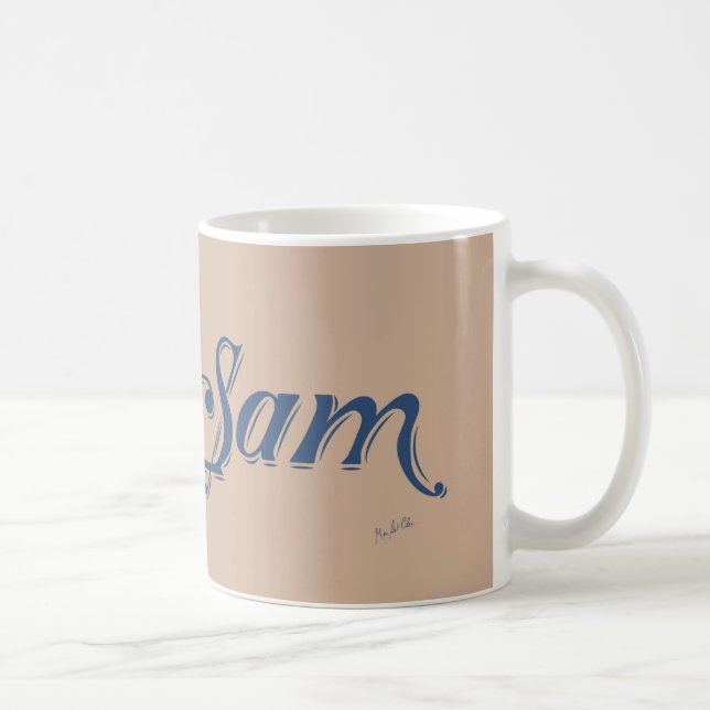 Caneca De Café Sam - Nome personalizado (Direita)