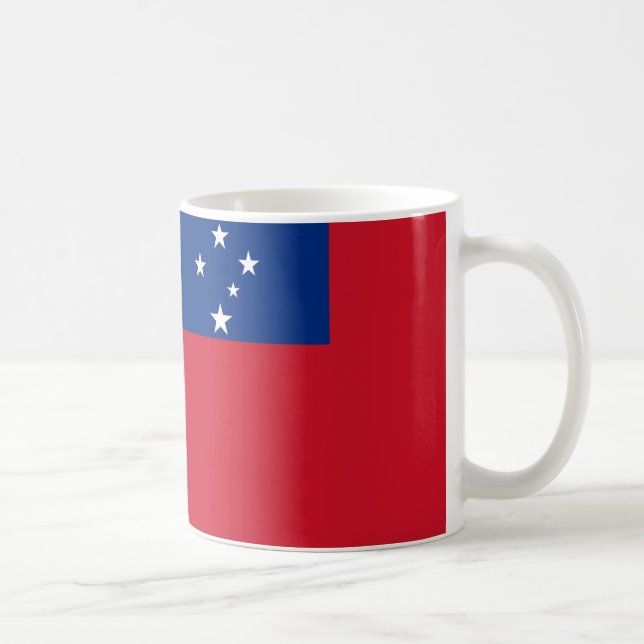 Caneca De Café Samoa Flag Cerâmica Coffee Mug (Direita)