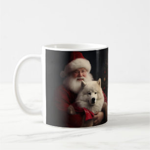 Caneca De Café Samoia com Natal Festivo de Papai Noel