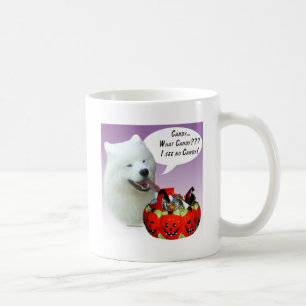 Caneca De Café Samoyed Halloween Candy