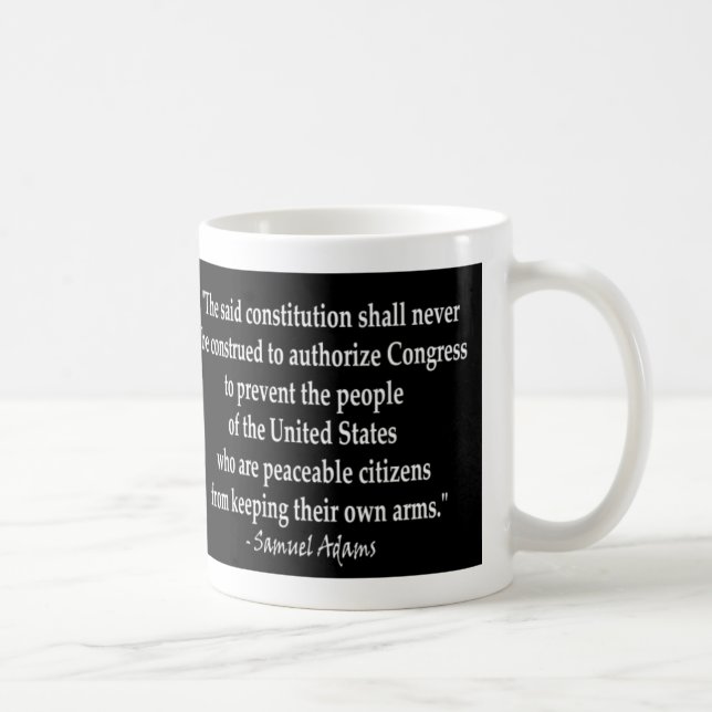 Caneca De Café Samuel Adams - citações dos braços dos cidadãos (Direita)