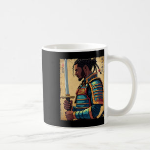 Caneca De Café Samurai Africano Vintage Afro Americano Bushido Gu