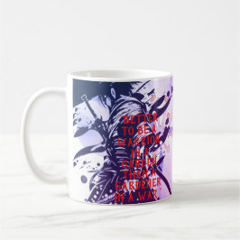 Caneca De Café Samurai Azul e Arte de Tinta de Cerejeira Motivaci