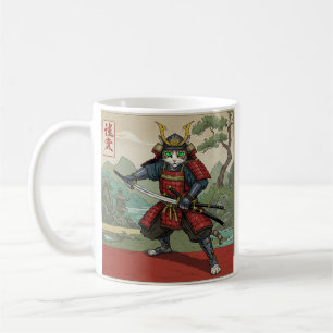 Caneca De Café Samurai Cat
