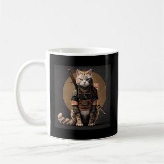 Caneca De Café Samurai Cat Japonês