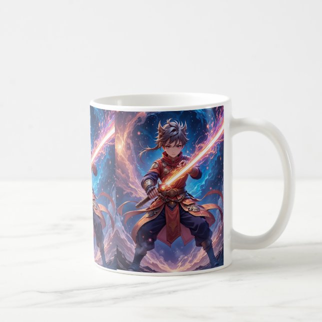 Caneca De Café Samurai Cósmico - Guardião do zazzle das Estrelas (Direita)