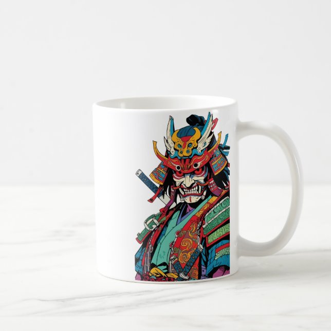 Caneca De Café samurai da arte pop japonesa (Direita)