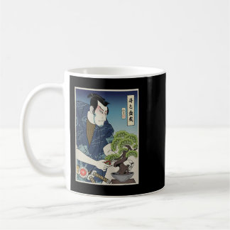 Caneca De Café Samurai E Bonsai Tree Ukiyoe, Guerreiro Japonês Lo