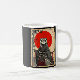 Caneca De Café Samurai Furão Arte de Guerreiro Japonês Vintage An