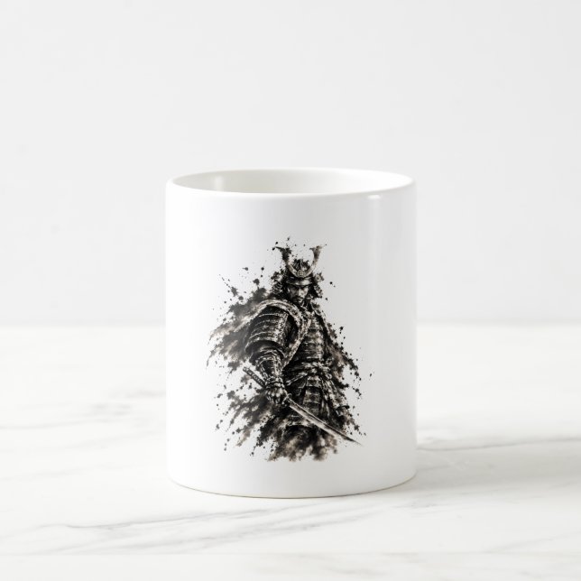 Caneca De Café Samurai Guerreiro – Sumi-e (Centro)