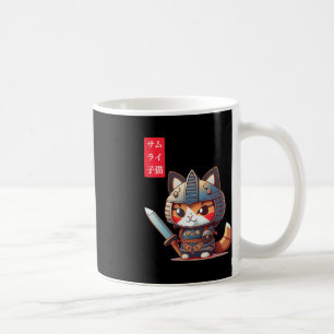 Caneca De Café Samurai Kitten Kawaii Arte Japonesa para o Anime L