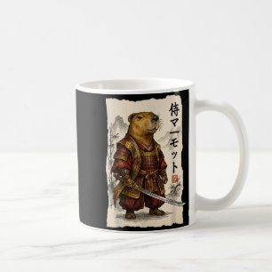 Caneca De Café Samurai Marmota Arte Japonesa Guerreiro Amor Anima