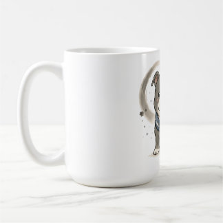 Caneca De Café Samurai Pit Bull Cachorro Japonês Pincel