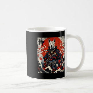 Caneca De Café Samurai Pitbull japonês Tattoo Kawaii Ukiyo-e Nin
