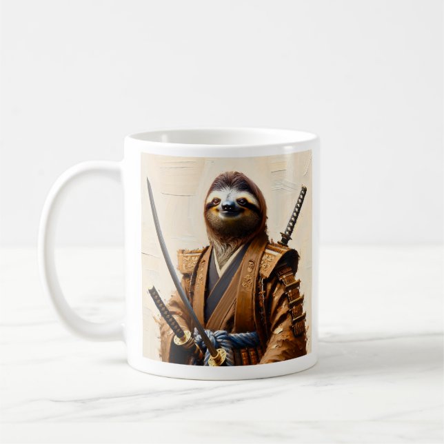 Caneca De Café Samurai Sloth (Esquerda)