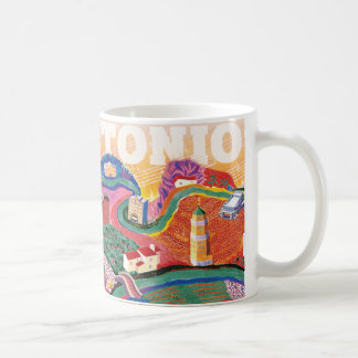 Caneca De Café San Antonio Soundscape - uma homenagem a Hockney