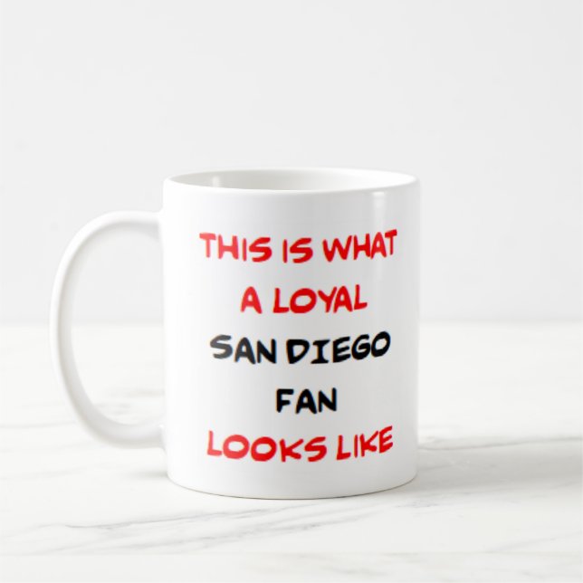 Caneca De Café san diego fan, loyal (Esquerda)