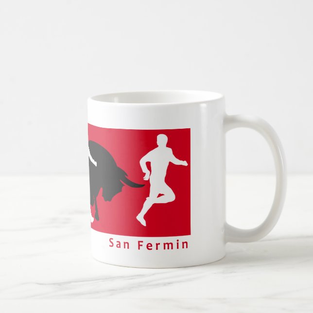 Caneca De Café San Fermin, Pamplona: funcionando com os touros, (Direita)